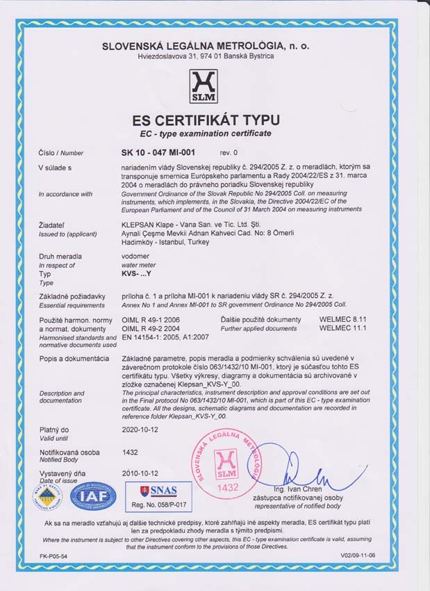MID Certificate